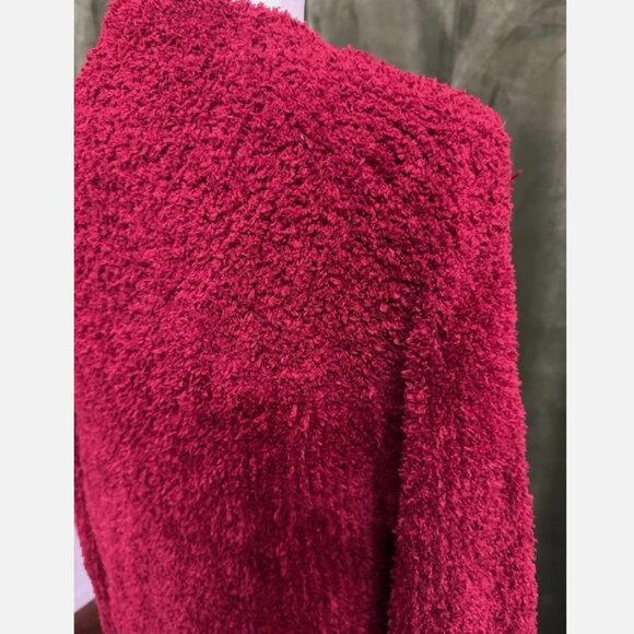 New Women's Handmade Crimson Knitted Sweater Size M/L - Picture 11 of 11